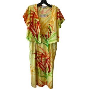 Vintage JAMS WORLD Rush Design Tank Dress & Shrug Two Piece Set Size XS